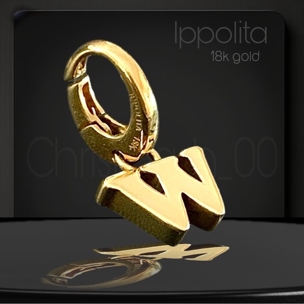 Ippolita 18k Gold Initial 'W' letter pendant/charm
